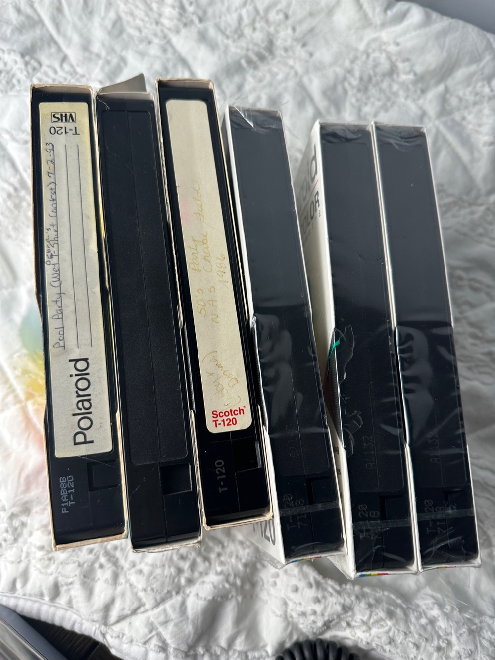 Polaroid/Scotch Black VHS-C Tapes - Vhs new sealed and 3 used Cassettes VHS
